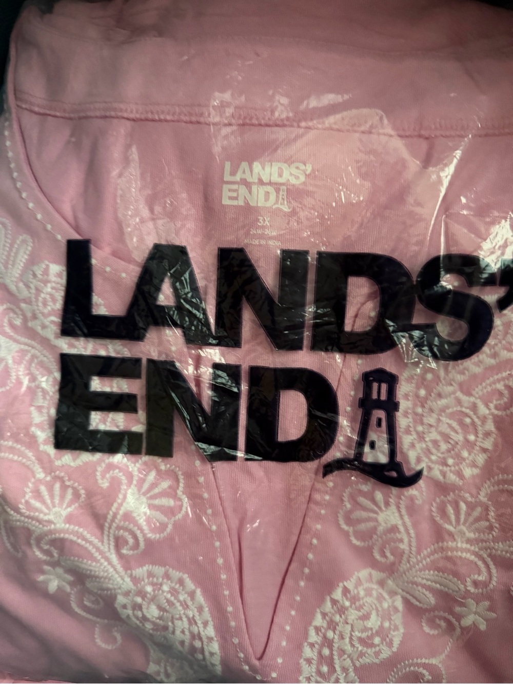 Lands' End Pink coverup dress 3X
